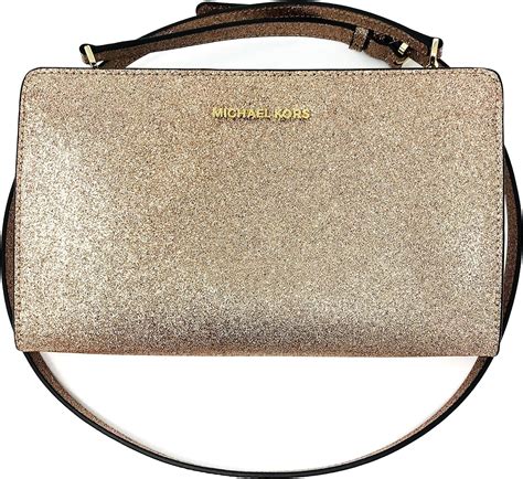 michael michael kors large crossbody clutch rose gold|Michael Kors clutch outlet.